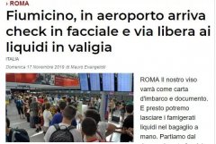 亞美尼亞的空運價格-告別護照和登機牌！11月底起，羅馬機場開始“刷臉”登機